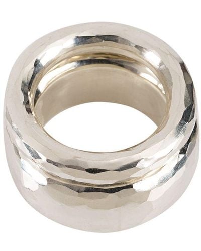 Werkstatt:münchen Set due anelli martellati - Metallizzato
