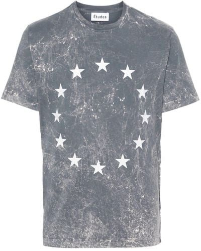 Etudes Studio T-Shirt mit Sterne-Print - Grau