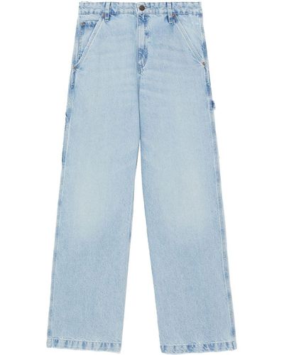Rag & Bone Jeans dritti con applicazione logo - Blu