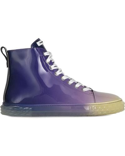 Giuseppe Zanotti Glänzende Sneakers mit Farbverlauf - Lila