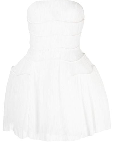 Rachel Gilbert Schulterfreies Minikleid - Weiß