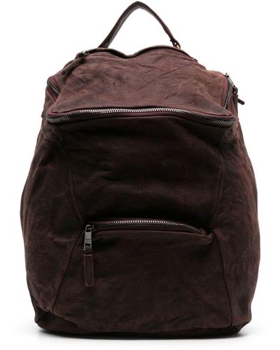 Giorgio Brato Zip-fastening Leather Backpack - Black