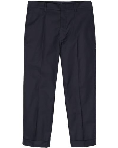 Sofie D'Hoore Pantalon en coton à coupe droite - Bleu