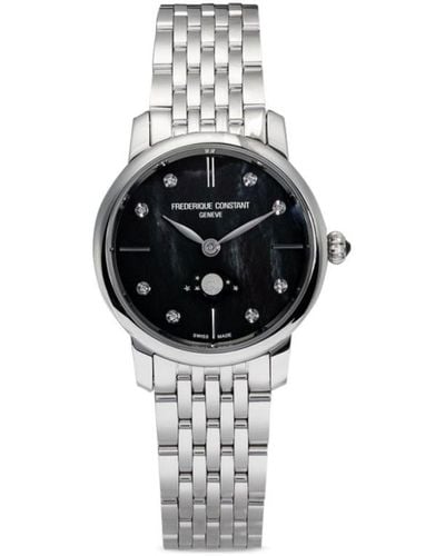 Frederique Constant Reloj Classics Slimline Ladies Moonphase de 30 mm - Negro