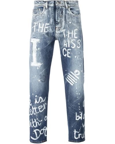 Iceberg Quote Detail Jeans - Blue