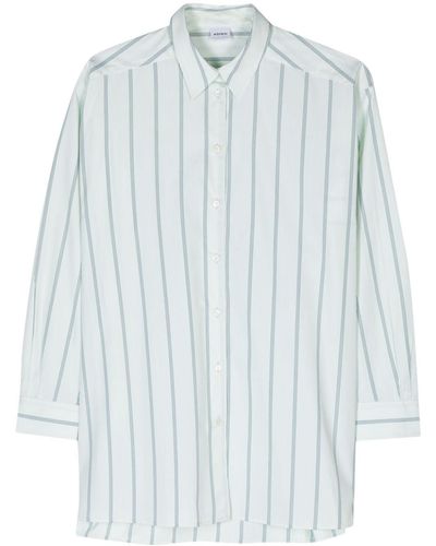 Aspesi Vertical-striped Cotton Shirt - Blue