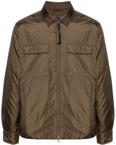 Aspesi Zip-up Spread-collar Shirt Jacket - Brown