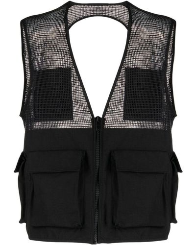 Givenchy Gilet en coton à fermeture zippée - Noir