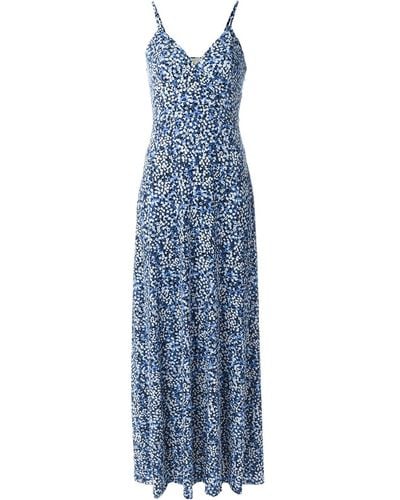 MICHAEL Michael Kors Floral Print Maxi Dress - Blue