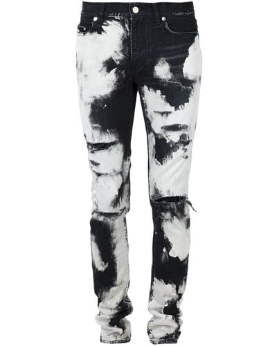 Saint Laurent Tie-dye Skinny Jeans - White