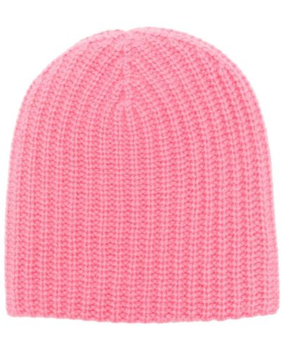 Warm-me Ribbed-knit Cashmere Beanie - Pink