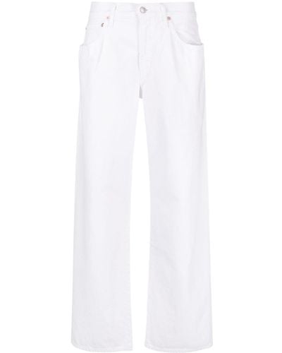 Agolde Fusion Low-rise Organic Cotton Jeans - White