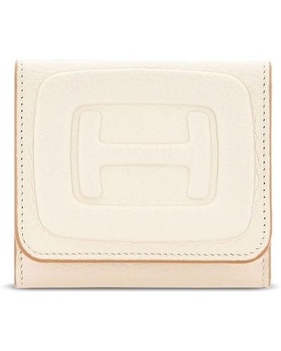Hogan Portemonnaie mit Logo-Prägung - Weiß
