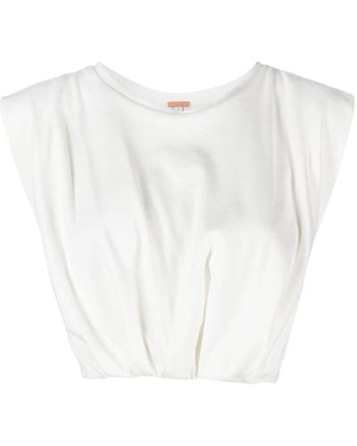 Johanna Ortiz Neutral Machakos Cotton T-shirt - White
