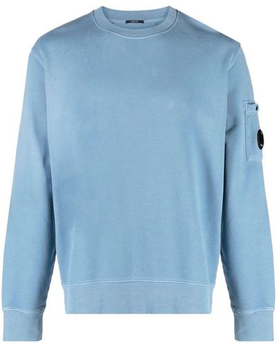 C.P. Company Sweater Met Logopatch - Blauw