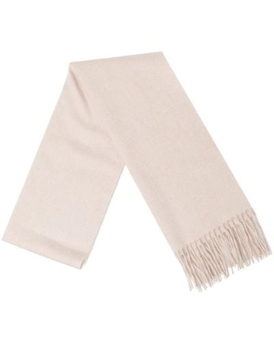 N.Peal Cashmere Frayed-edge Cashmere Scarf - White