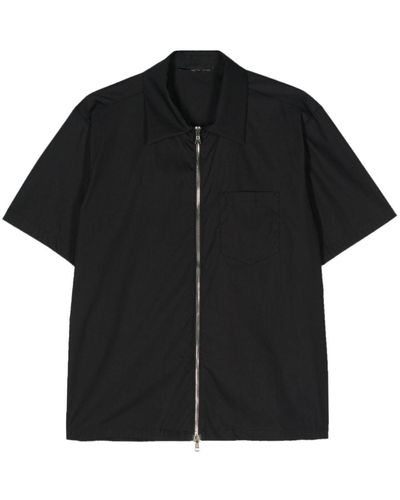 Low Brand Short-sleeves Zip-up Shirt - Black