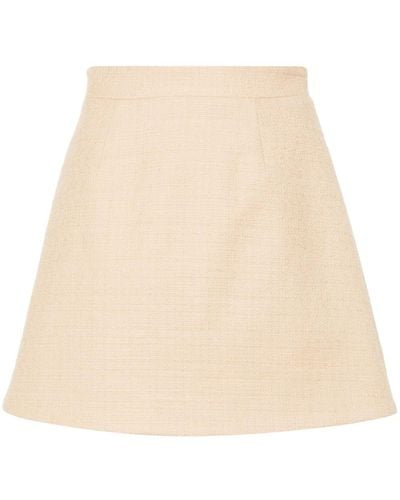 Patou Bouclé Mini Skirt - Natural