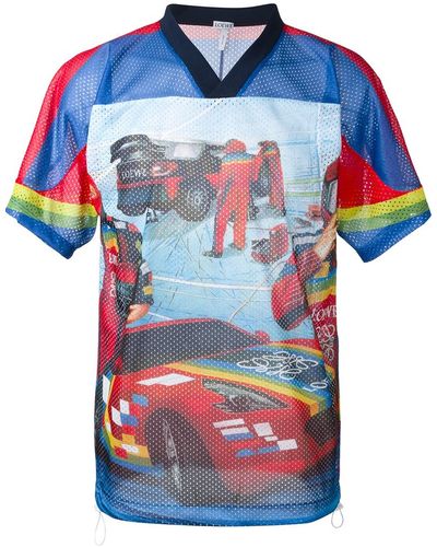 Loewe 'racing Nascar' Print T-shirt - Red