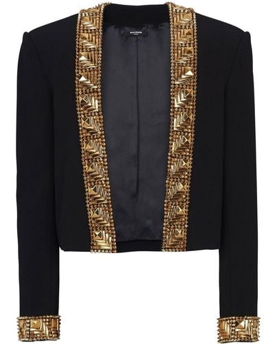 Balmain Spike-stud embellished jacket - Negro