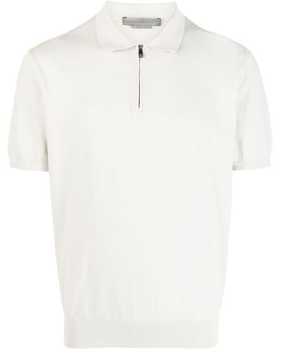 Corneliani ジップ ポロシャツ - ホワイト