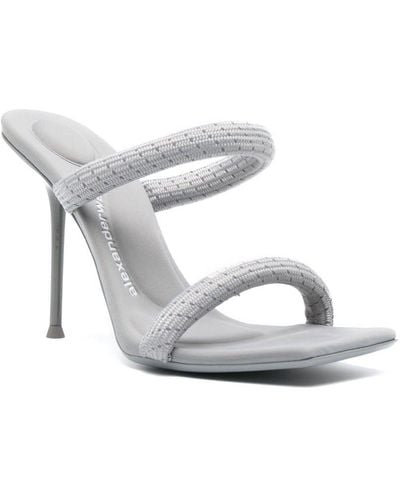 Alexander Wang Julie 105 Sandals - Women's - Fabric/calf Leather - White