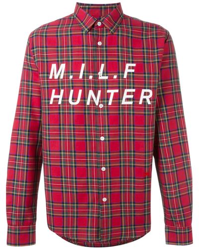 Soulland 'milf' Checked Shirt - Red