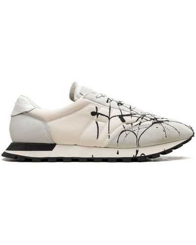 Maison Margiela Paneled Retro Runner "splatter" Sneakers - White