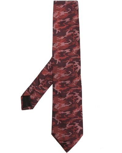 Givenchy Camouflage-pattern silk tie - Viola