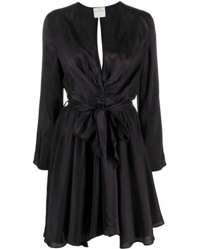 Forte Forte Habotai Silk Short Dress - Black