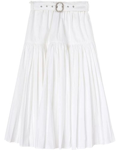 Jil Sander Pleated Skirt - White
