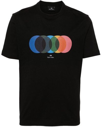 PS by Paul Smith T-shirt en coton à logo imprimé - Noir