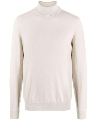 Fedeli Roll-neck Cashmere Sweater - White