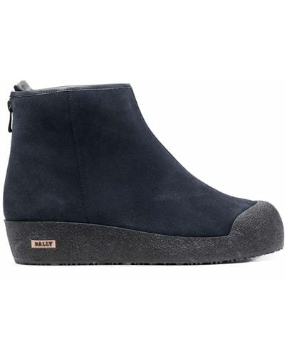 Bally Shearling-lined Suede Boots - Blue