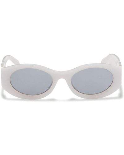 Ambush Gogelen Oval-frame Sunglasses - White