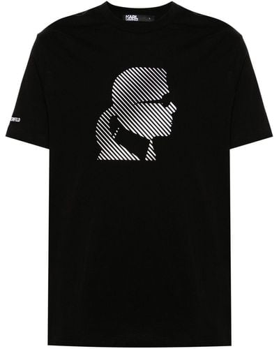 Karl Lagerfeld Logo-print cotton T-shirt - Schwarz