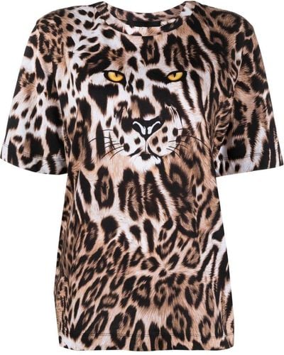 Boutique Moschino T-Shirt mit Leoparden-Print - Schwarz