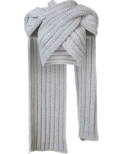 Christian Siriano Knitted Wrap Scarf - Gray