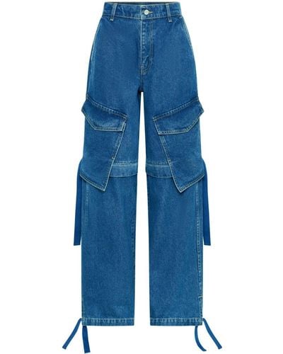 Dion Lee Parachute Verstelbare Straight Jeans - Blauw