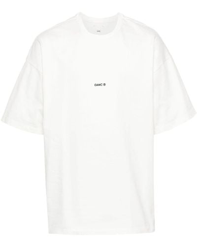 OAMC Anthem T-Shirt aus Bio-Baumwolle - Weiß