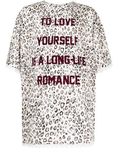 COOL T.M Camiseta con estampado de leopardo - Marrón