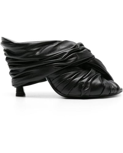 Givenchy Twist Leather Mules - Black