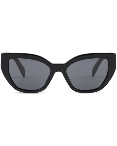 Prada Logo-print Cat-eye Sunglasses - Brown