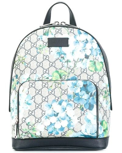 Gucci Gg Blooms Supreme Small Backpack - Blue