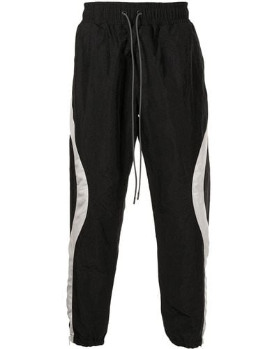 Mostly Heard Rarely Seen Wave Stripe-print Track Pants - Black