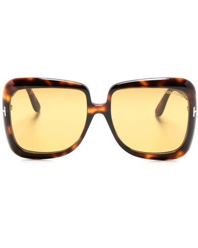 Tom Ford Oversize-frame Sunglasses - Natural