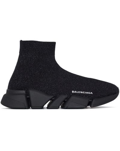 Balenciaga Speed 2.0 Knitted Trainers - Black