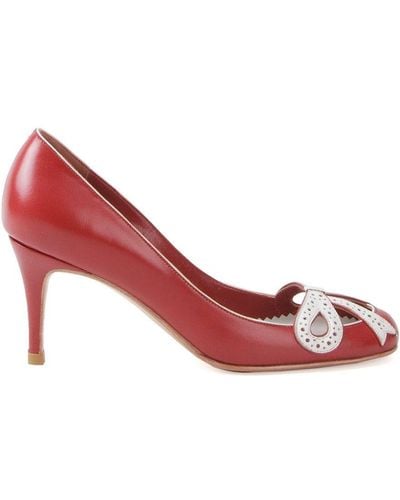 Sarah Chofakian Zapatos de tacón medio - Rojo