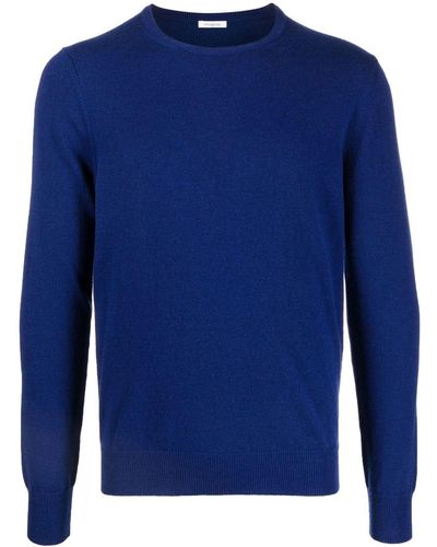 Malo Round-neck Knit Sweater - Blue