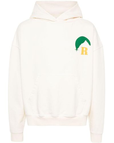 Rhude Moonlight Katoenen Hoodie - Wit